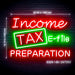 Income Tax Preparation E-File Ultra-Bright LED Sign with Remote (Neon-Style, LED Technology) - Way Up Gifts