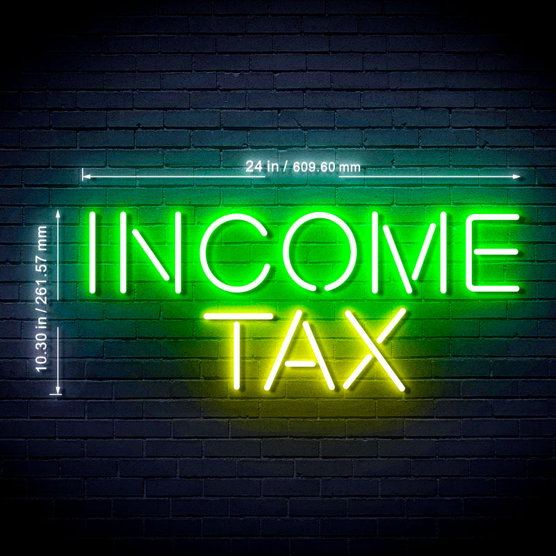 Income Tax Services Ultra-Bright LED Sign with Remote (Neon-Style, LED Technology) - LED Gift Works