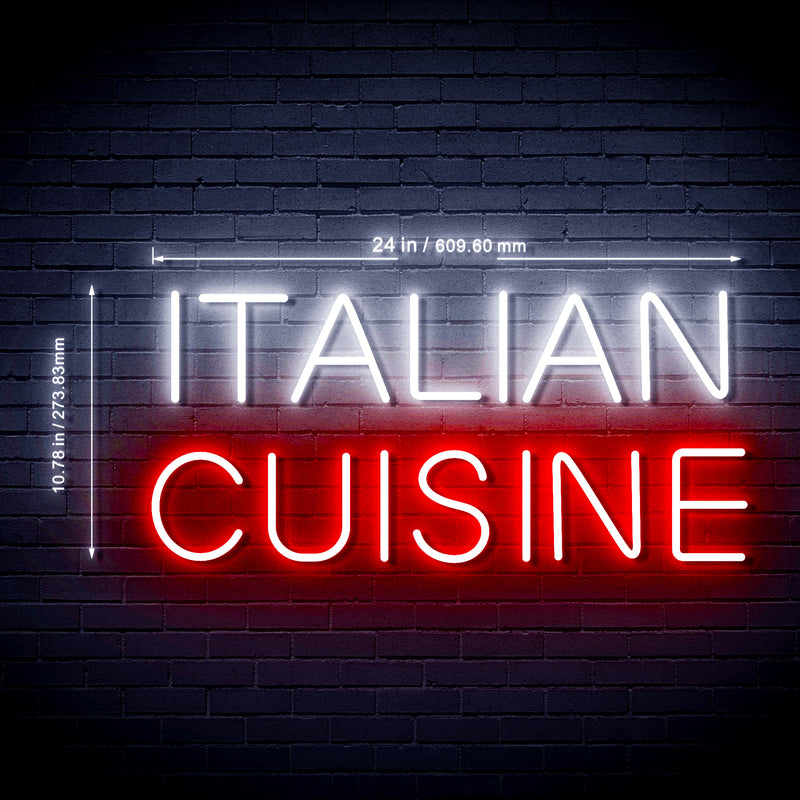 Italian Cuisine Ultra-Bright LED Sign with Remote (Neon-Style, LED Technology) - LED Gift Works