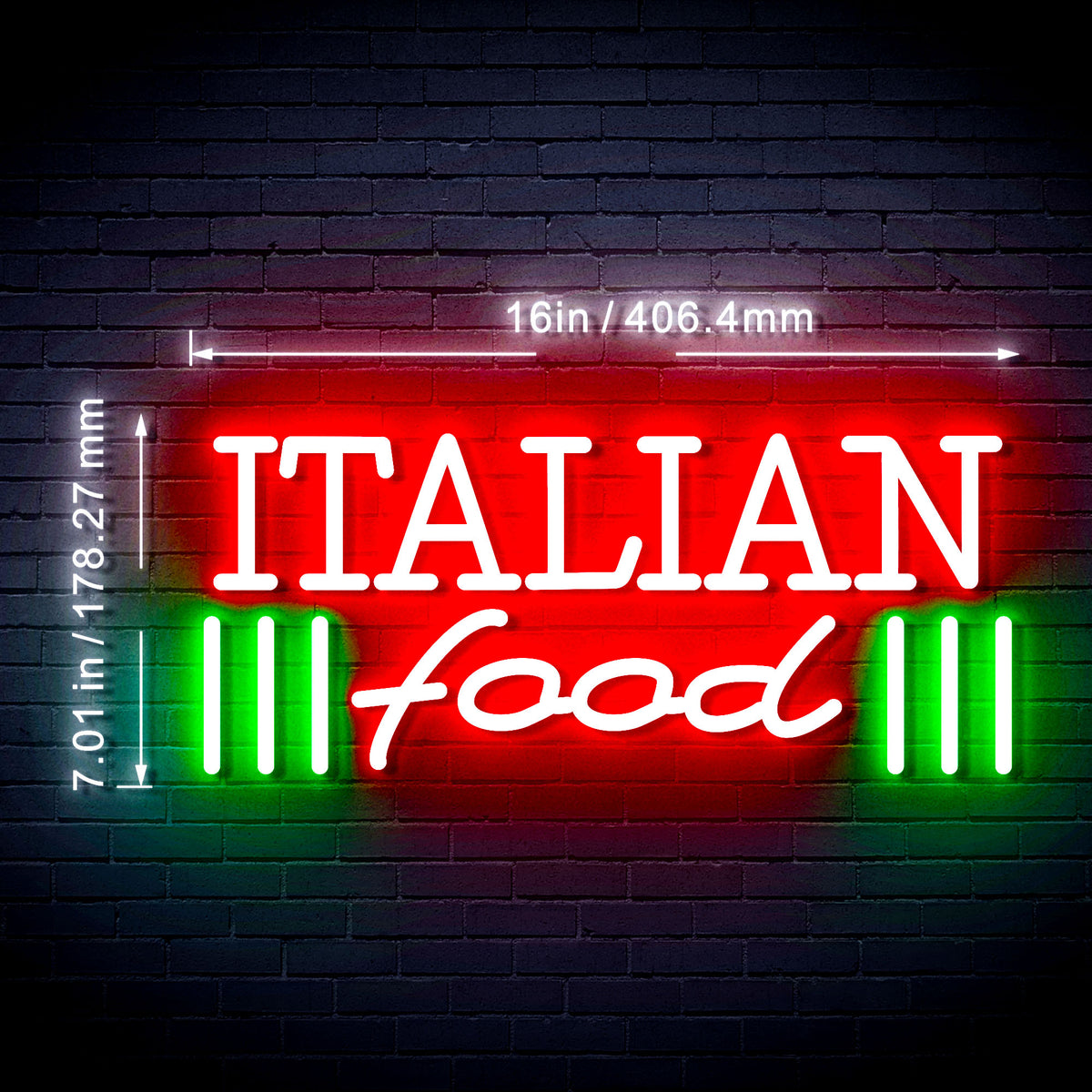 Restaurant Italian Food Flex Silicone LED Sign (Neon-Style, LED Techno ...