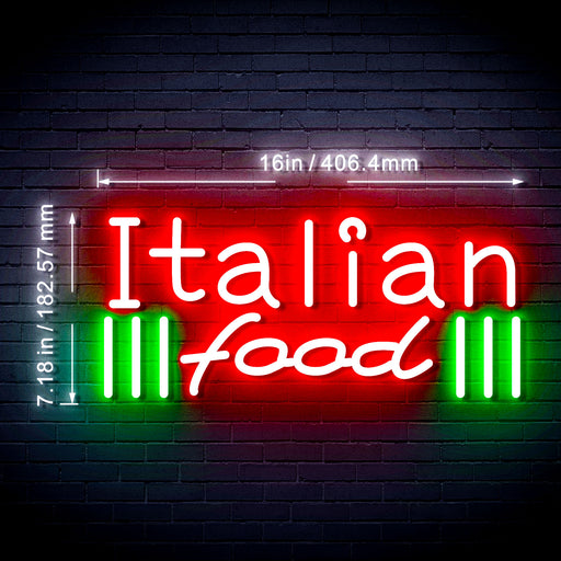 Restaurant Italian Food Flex Silicone LED Sign (Neon-Style, LED Technology) - LED Gift Works