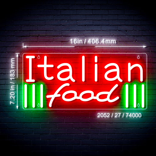 Restaurant Italian Food Flex Silicone LED Sign (Neon-Style, LED Technology) - LED Gift Works