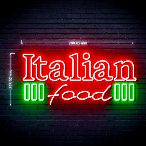 Restaurant Italian Food Ultra-Bright LED Sign with Remote (Neon-Style, LED Technology) - Way Up Gifts