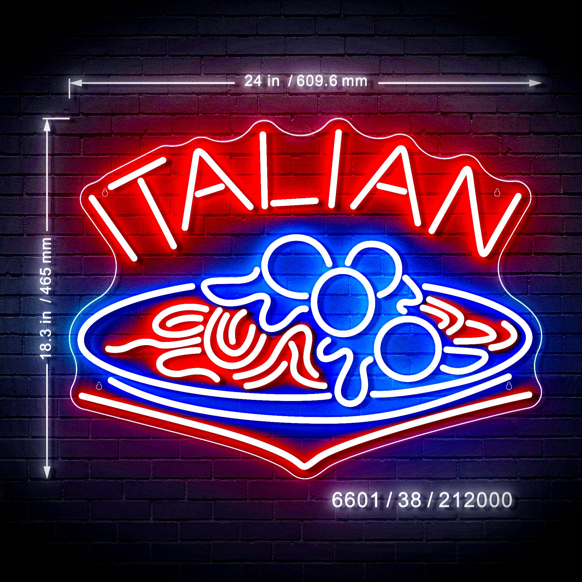 Spaghetti Meatballs Restaurant Italian Food Ultra-Bright LED Sign with ...