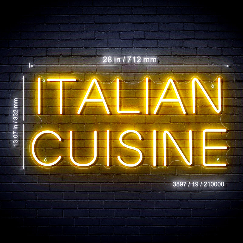 Italian Cuisine Ultra-Bright LED Sign with Remote (Neon-Style, LED Technology) - LED Gift Works