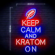 Keep Calm Kratom On Ultra-Bright LED Sign with Remote (Neon-Style, LED Technology) - LED Gift Works