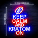 12.2" x 16.0" Keep Calm Kratom On Flex Silicone LED Sign (Neon-Style, LED Technology) - Way Up Gifts