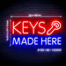 Key Shop Keys Made Here Ultra-Bright LED Sign with Remote (Neon-Style, LED Technology) - Way Up Gifts