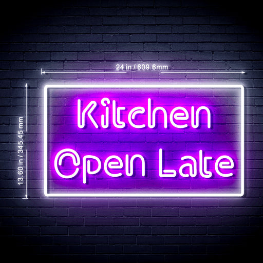 Restaurant Bar Kitchen Open Late Ultra-Bright LED Sign with Remote (Neon-Style, LED Technology) - Way Up Gifts