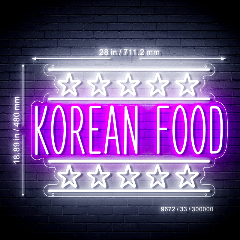 Korean Food Restaurant Ultra-Bright LED Sign with Remote (Neon-Style, LED Technology) - LED Gift Works