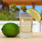 Groom Crew Square Shot Glass - Personalized Wedding Party Gift - LED Gift Works