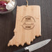 Indiana State Shaped Cutting Board - Personalized Kitchen Gift Idea - Way Up Gifts