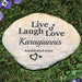 Live Laugh Love Decorative Garden Stone - Realistic Resin Design with Hide a Key - Way Up Gifts