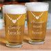 Engraved Bridal Party Beer Glass - Personalized Wedding Drinkware - Way Up Gifts