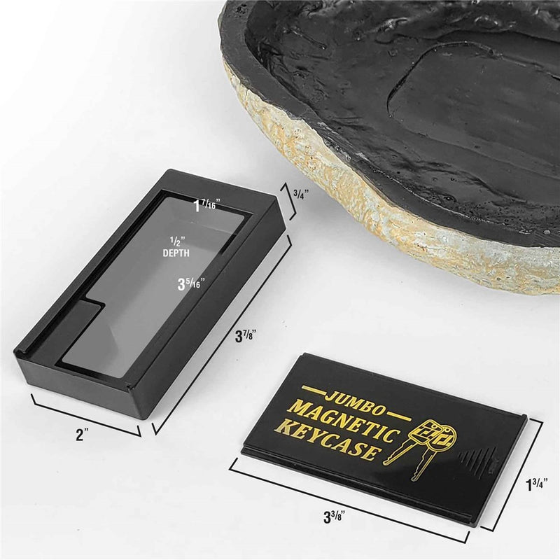 Woodland Theme Engraved Garden Stone - Realistic Resin Design with Hide a Key - LED Gift Works