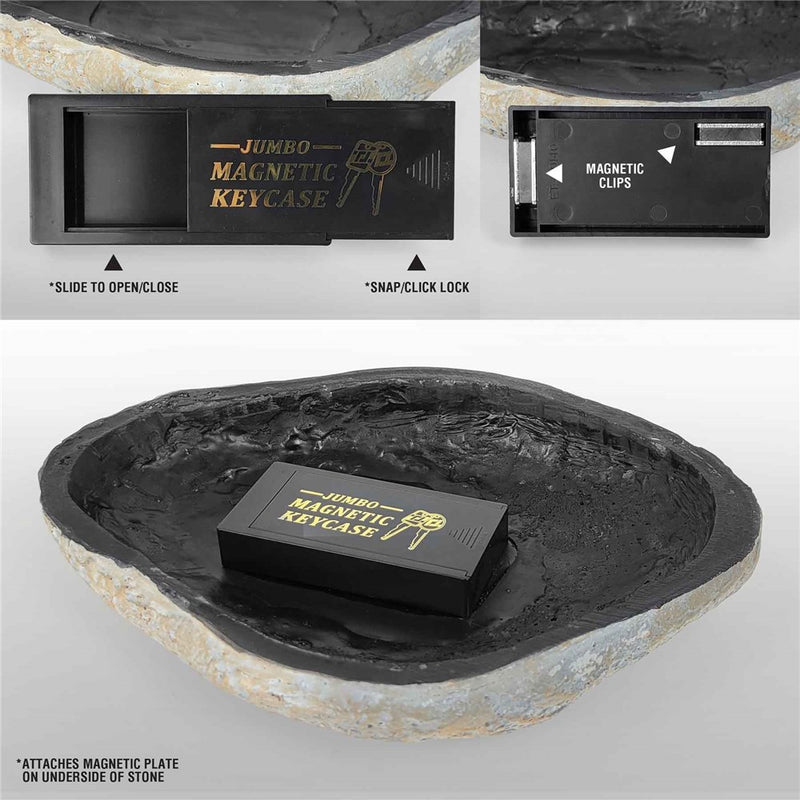 Family Established Year Garden Stone - Realistic Resin Design with Hide a Key - LED Gift Works