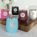 Personalized Stemless Wine Tumbler - Engraved Initial & Family Name - Way Up Gifts