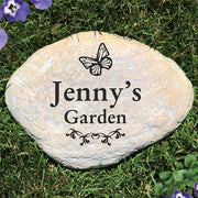 Butterfly Garden Large Decorative Stone - Realistic Resin Design with Hide a Key - LED Gift Works