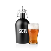 Personalized Matte Black 64 oz. Stainless Steel Growler - Engraved with Initials - LED Gift Works