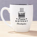 Engraved Happy Birthday Cake Bistro Mug - Custom Birthday Bistro Coffee Mug - Way Up Gifts