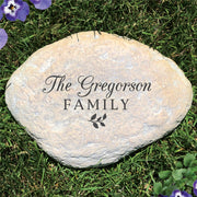 Family Name with Baby Branch Garden Stone - Realistic Resin Design with Hide a Key - LED Gift Works