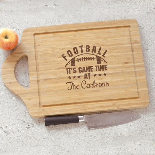 Engraved It's Game Time Cutting Board - Large Sports Theme Kitchen Gift - Way Up Gifts