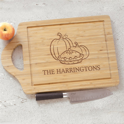 Engraved Eat Drink & Be Thankful Cutting Board - Large Thanksgiving Board - Way Up Gifts