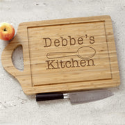 Personalized Engraved Bamboo Cheese & Carving Board - Custom Kitchen Cutting Board - LED Gift Works