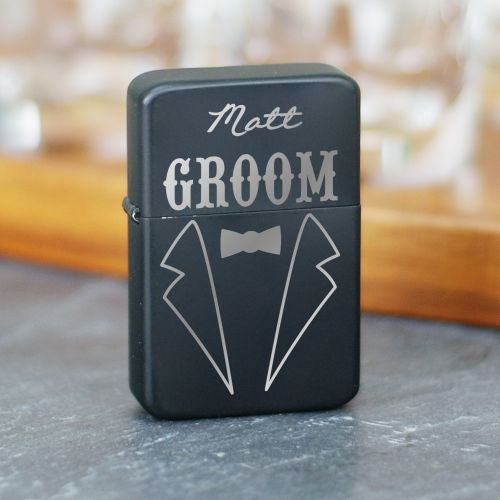 Engraved Tuxedo Lighter - Personalized Groomsmen Gift - LED Gift Works