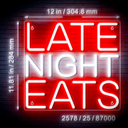 Late Night Eats Flex Silicone LED Sign (Neon-Style, LED Technology) - LED Gift Works