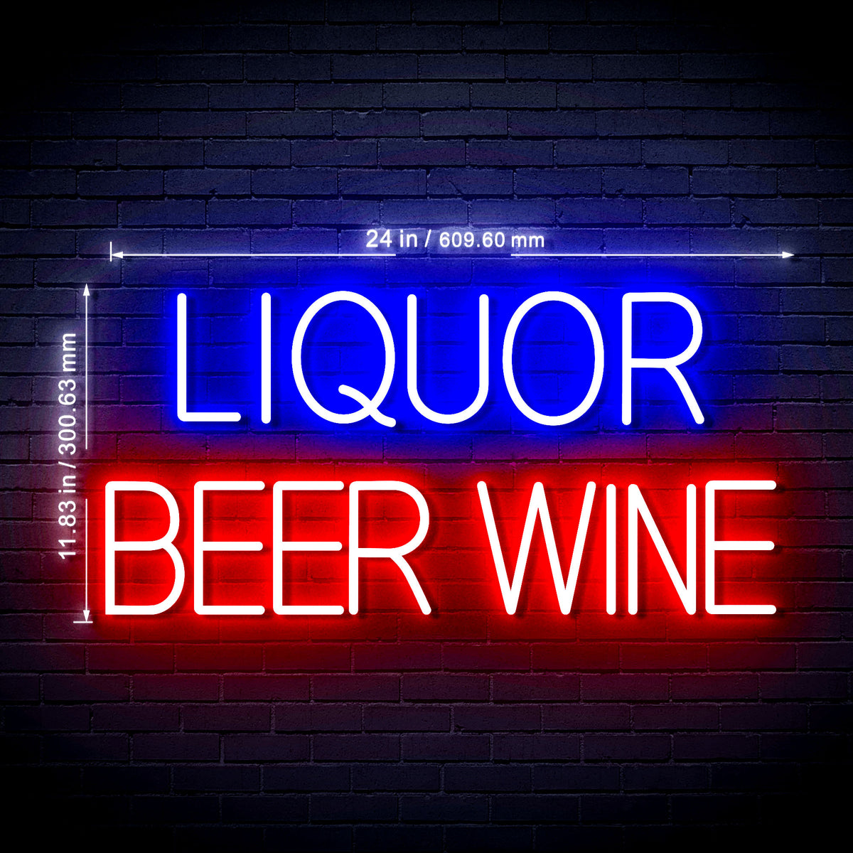 Liquor Beer Wine Ultra-Bright LED Sign with Remote (Neon-Style, LED Te ...