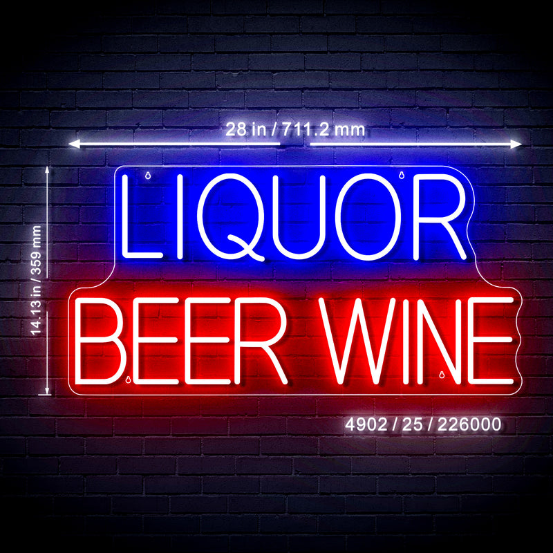 Liquor Beer Wine Ultra-Bright LED Sign with Remote (Neon-Style, LED Technology)