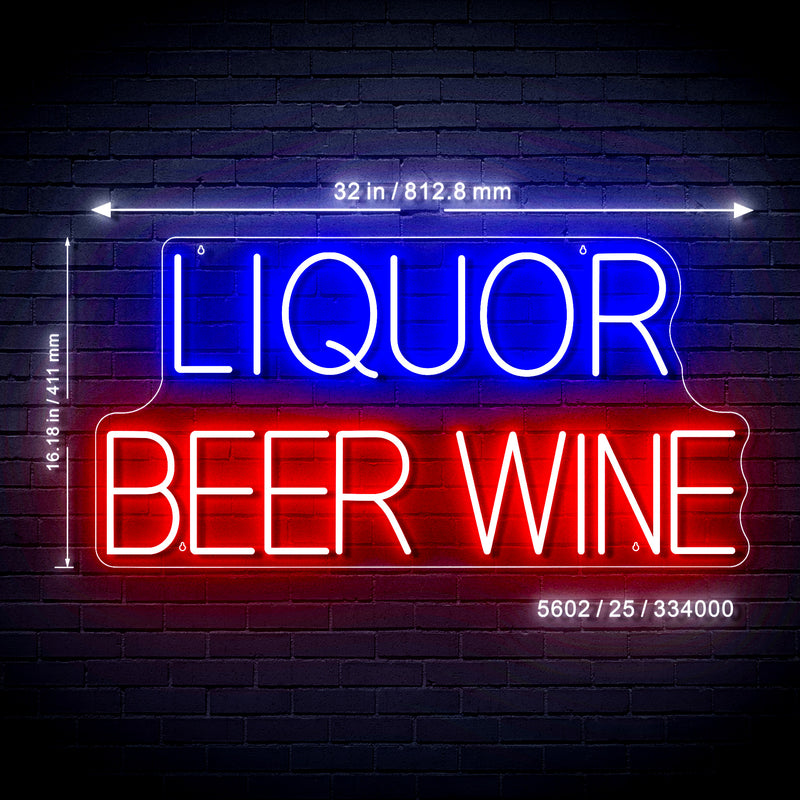 Liquor Beer Wine Ultra-Bright LED Sign with Remote (Neon-Style, LED Technology)
