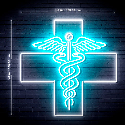 Medical Cross Dispensary Ultra-Bright LED Sign with Remote (Neon-Style, LED Technology) - LED Gift Works