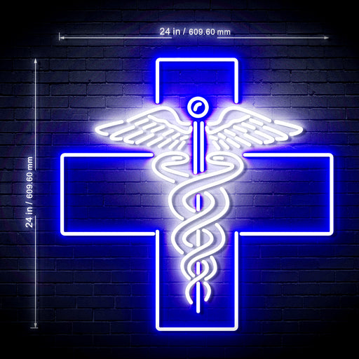 Medical Cross Dispensary Ultra-Bright LED Sign with Remote (Neon-Style, LED Technology) - Way Up Gifts