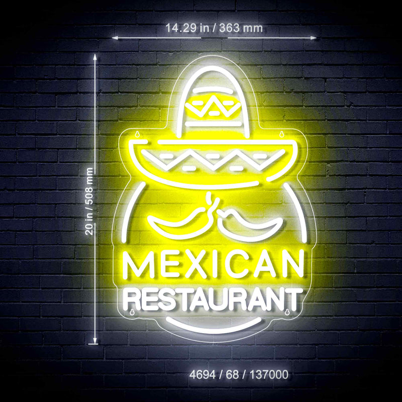 Mexican Restaurant Ultra-Bright LED Sign with Remote (Neon-Style, LED Technology) - LED Gift Works