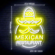 Mexican Restaurant Ultra-Bright LED Sign with Remote (Neon-Style, LED Technology) - LED Gift Works