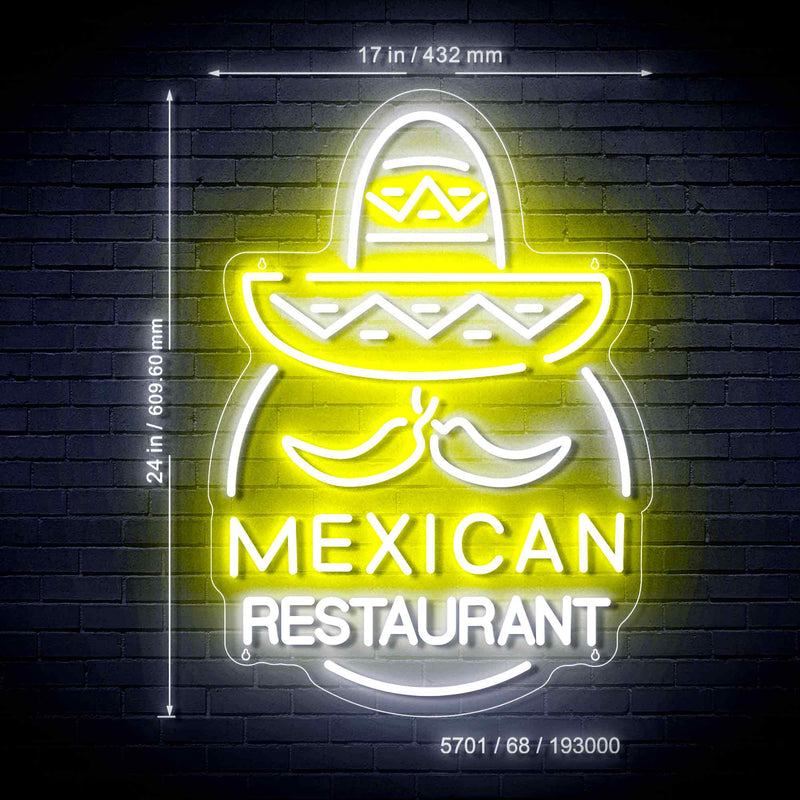 Mexican Restaurant Ultra-Bright LED Sign with Remote (Neon-Style, LED Technology) - LED Gift Works
