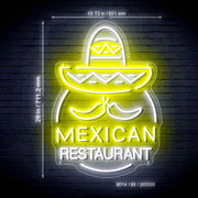 Mexican Restaurant Ultra-Bright LED Sign with Remote (Neon-Style, LED Technology) - LED Gift Works