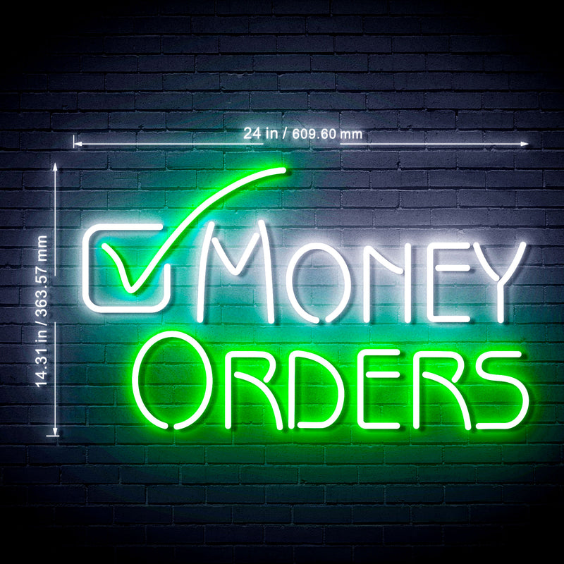 Money Orders Ultra-Bright LED Sign with Remote (Neon-Style, LED Technology) - LED Gift Works