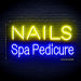 Nails Spa Pedicure Ultra-Bright LED Sign with Remote (Neon-Style, LED Technology) - Way Up Gifts