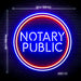 20" Round Notary Public Ultra-Bright LED Sign with Remote (Neon-Style, LED Technology) - Way Up Gifts