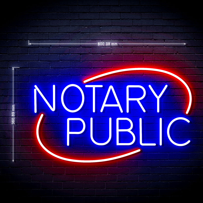 Notary Public Ultra-Bright LED Sign with Remote (Neon-Style, LED Technology) - LED Gift Works