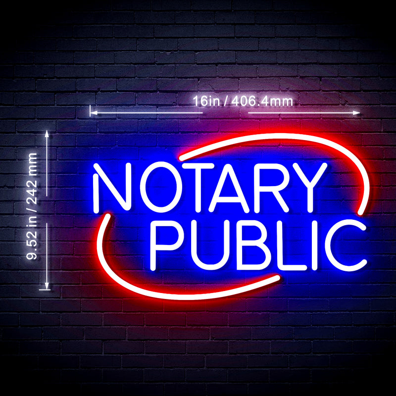 Notary Public Flex Silicone LED Sign (Neon-Style, LED Technology) - LED Gift Works