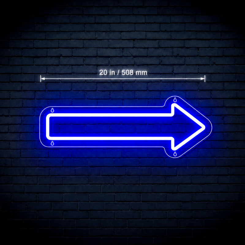Right Arrow Ultra-Bright Neon-Style LED Sign with Remote