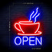 Open Coffee Cup Flex Silicone LED Sign (Neon-Style, LED Technology) - Way Up Gifts