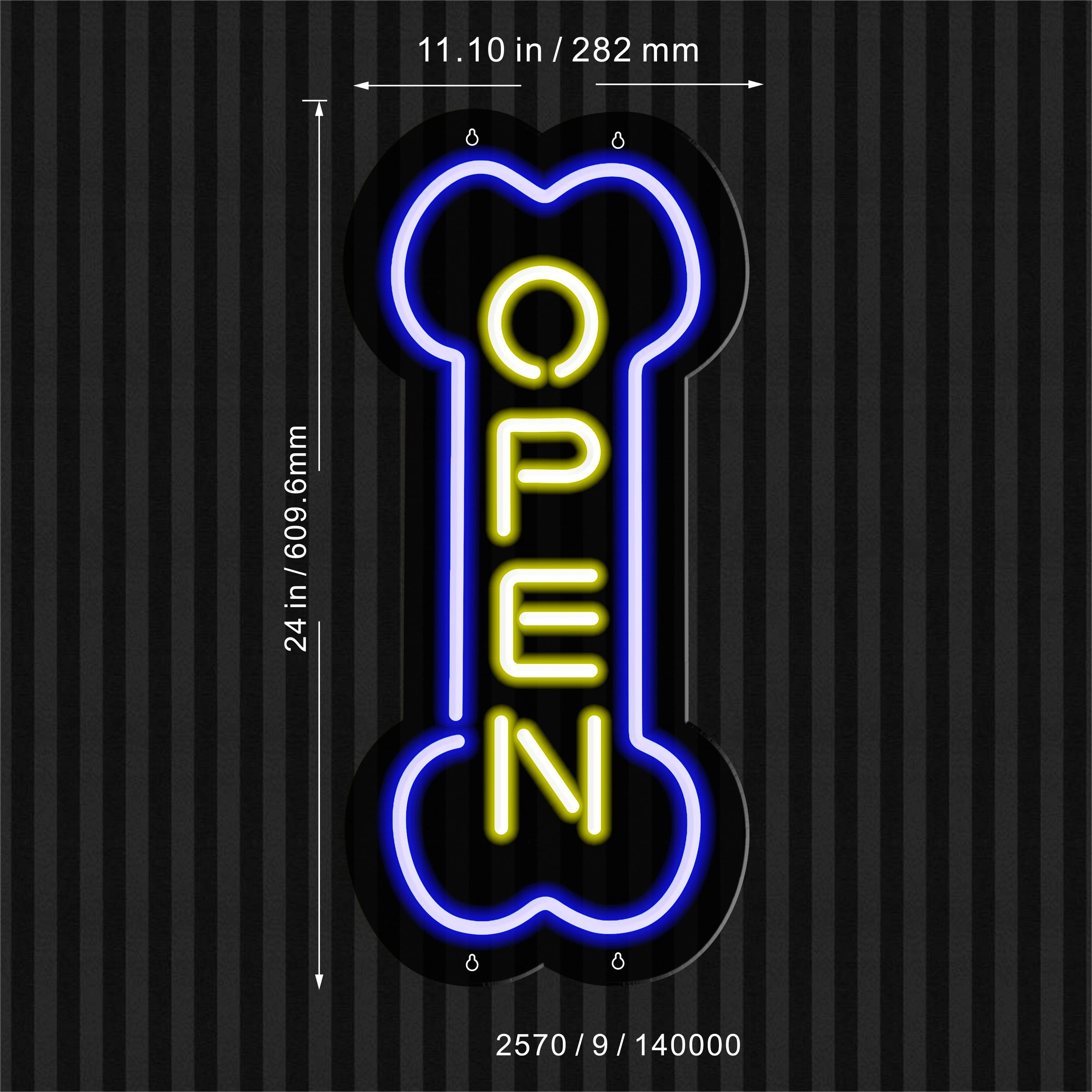 Vertical Open Dog Bone Grooming Pet Shop Ultra-Bright LED Sign with Re ...