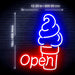 Ice Cream Open Flex Silicone LED Sign (Neon-Style, LED Technology) - Way Up Gifts