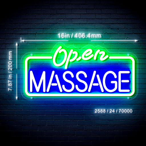 Open Massage Flex Silicone LED Sign (Neon-Style, LED Technology) - LED Gift Works