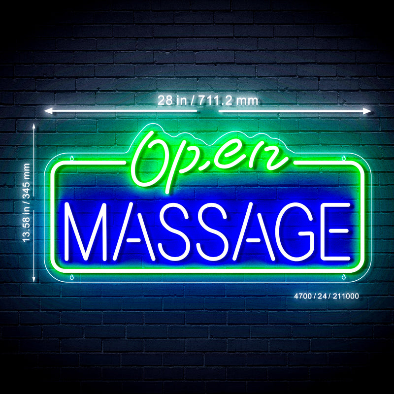 Massage Open Ultra-Bright LED Sign with Remote (Neon-Style, LED Technology) - LED Gift Works